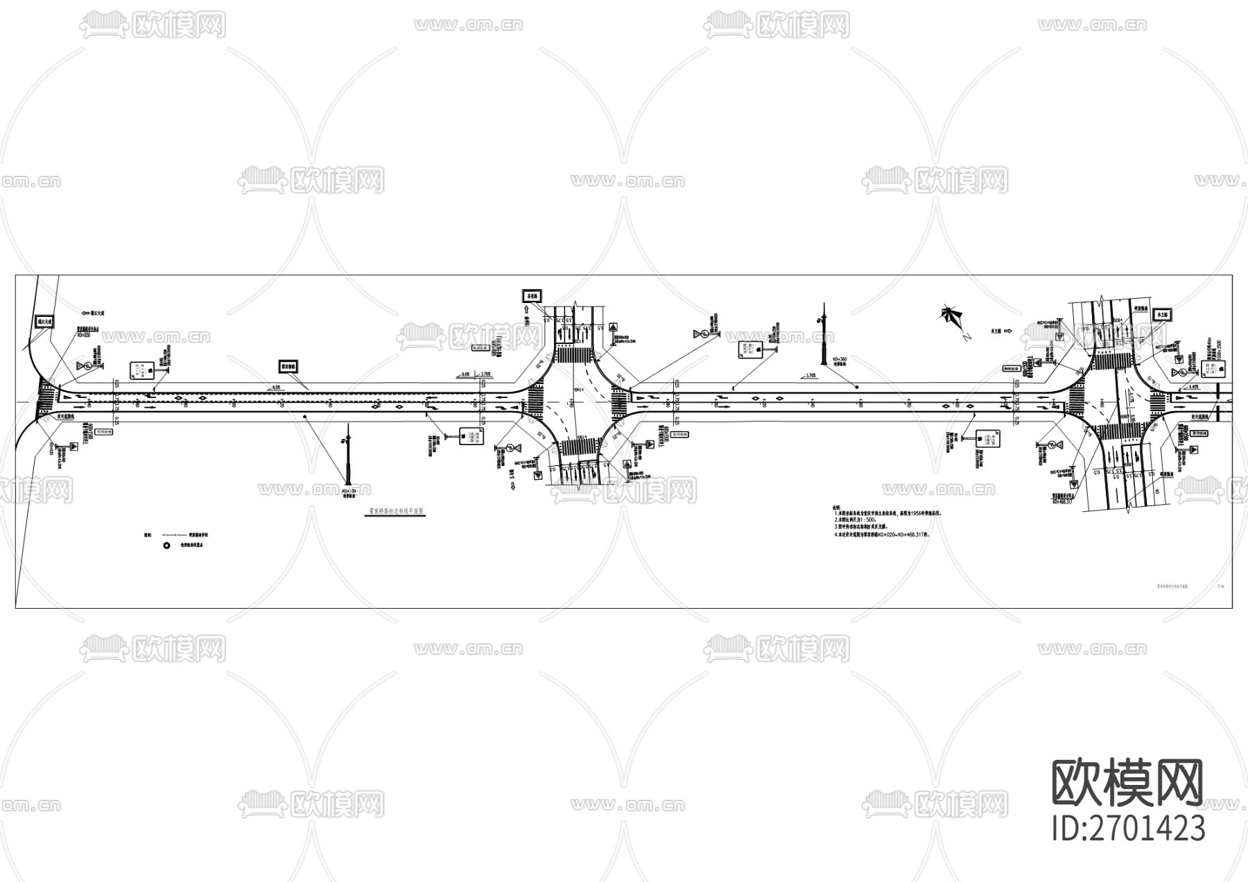 经开区智谷核心区交安设施提档升级工程cad施工图下载（渲染图6）