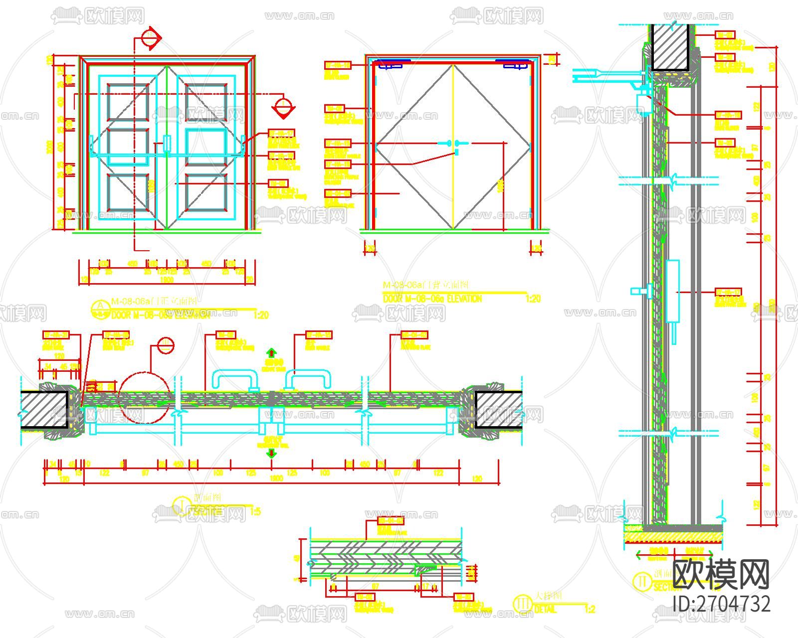 防火门CAD节点大样下载