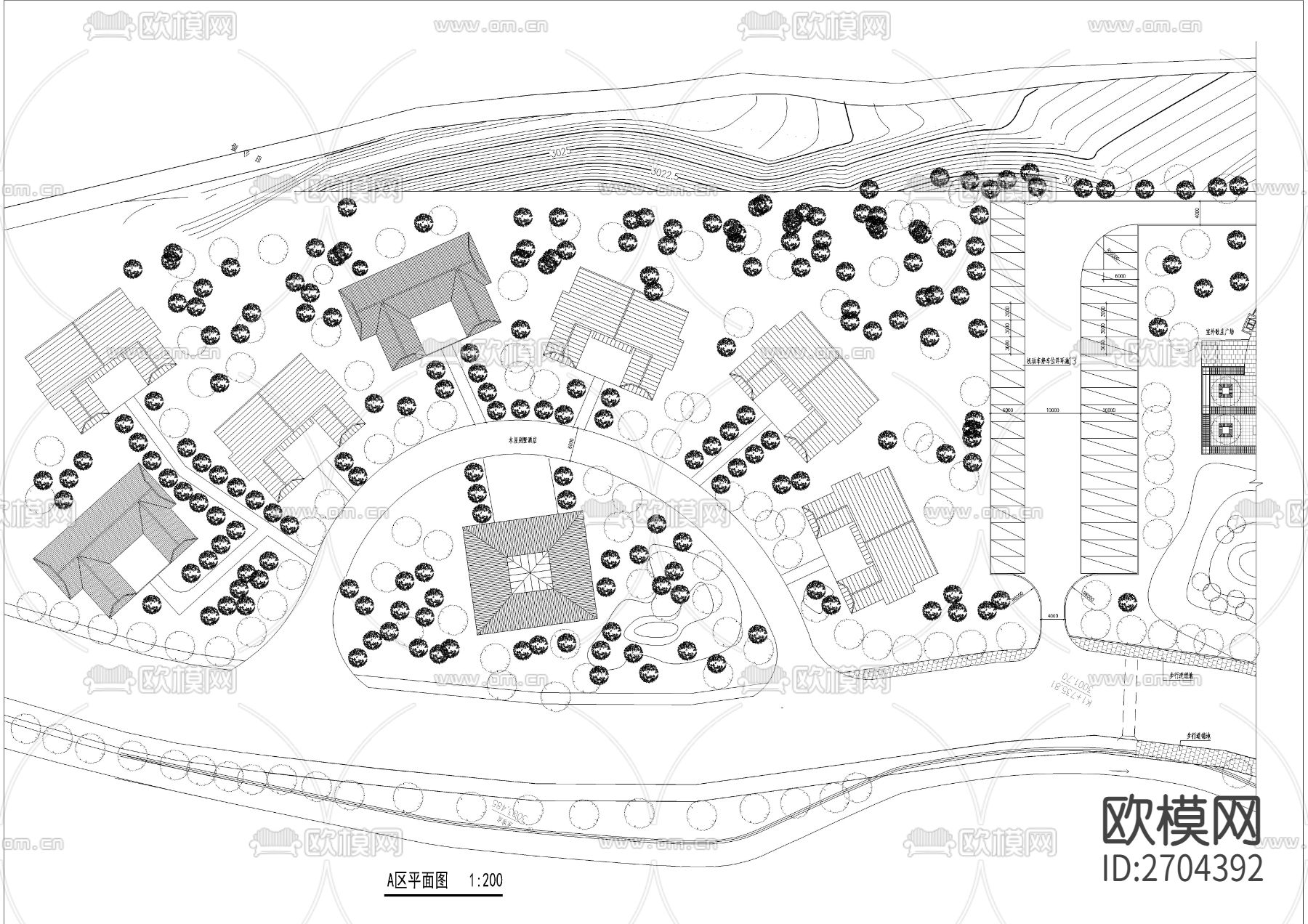 旅游景区规划CAD施工图下载（渲染图4）