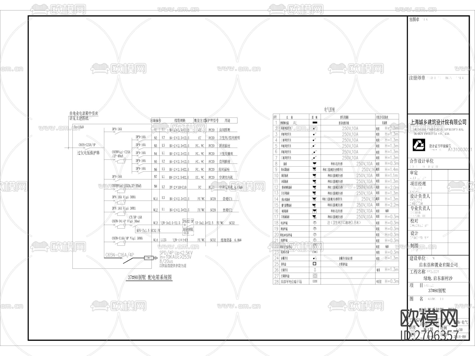 工装电气cad系统图下载（渲染图4）