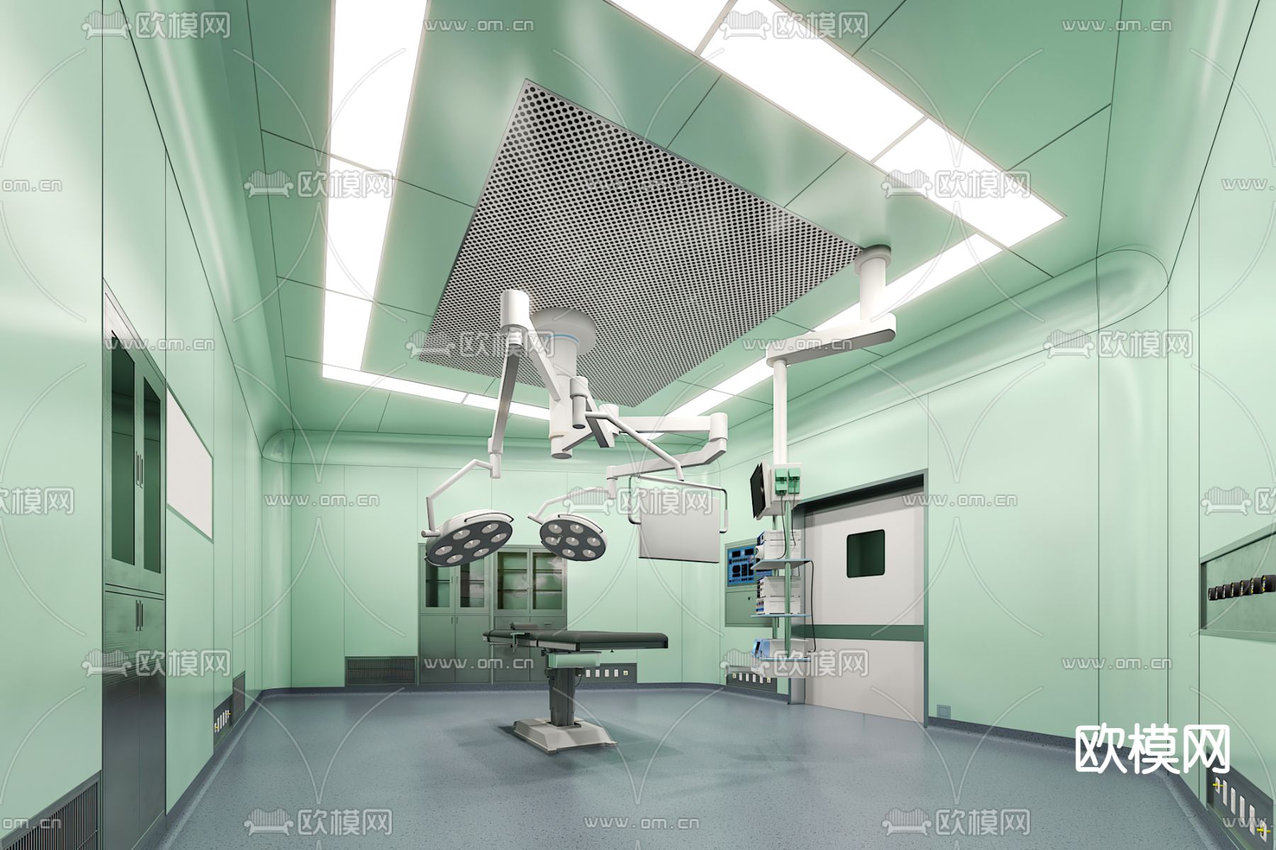 医院手术室3d模型下载（渲染图2）