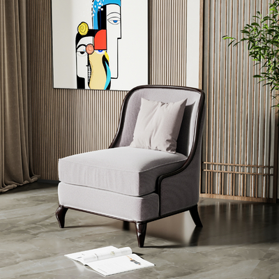  新中式沙发 休闲沙发su模型 