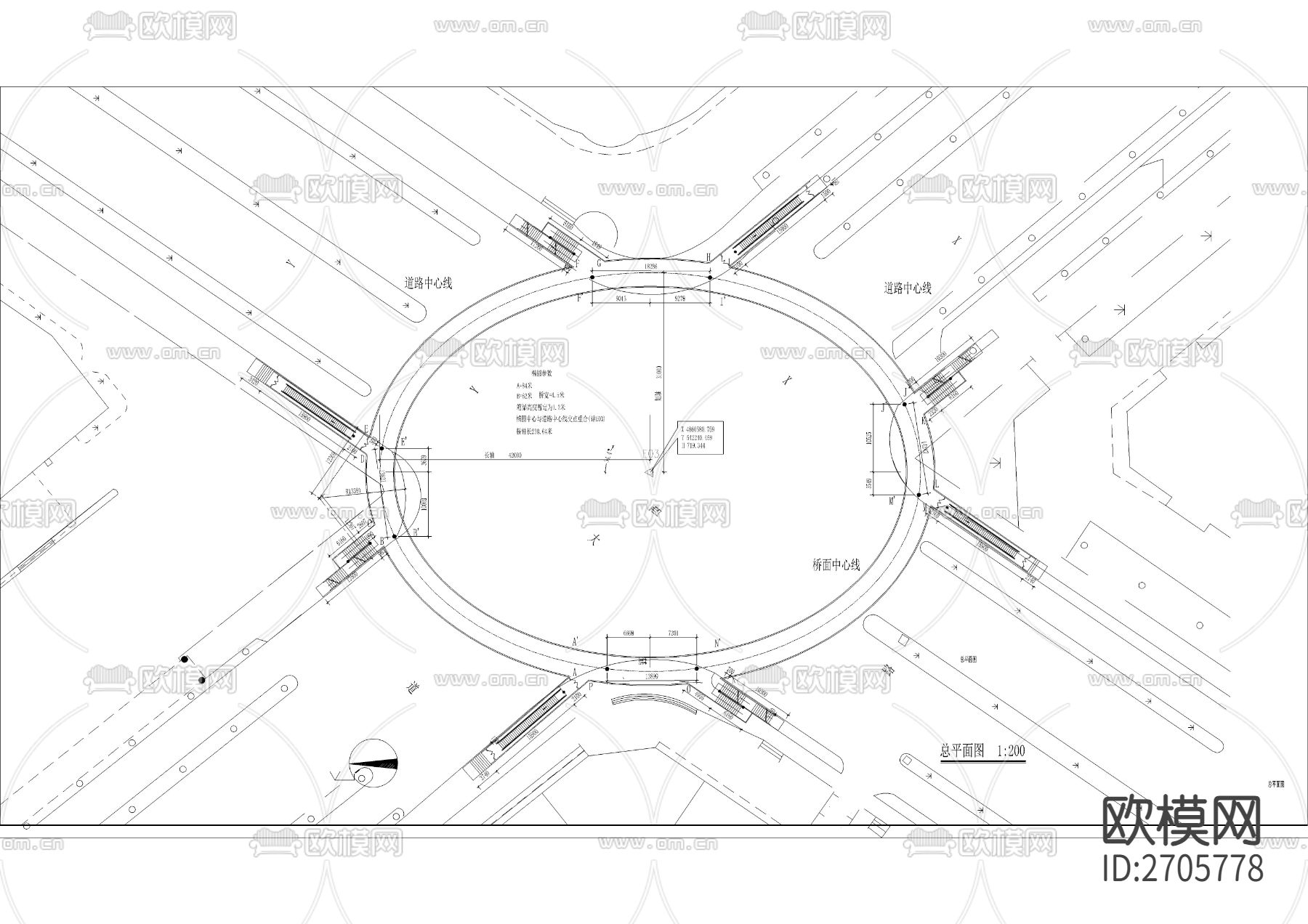 人行天桥cad大样详图下载（渲染图1）
