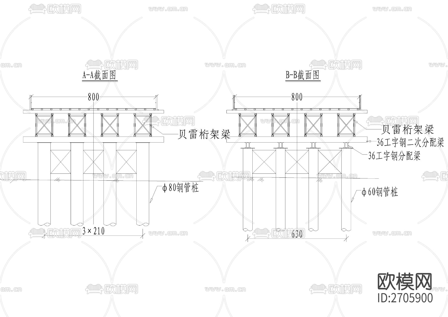 跨海桥cad大样图下载（渲染图3）
