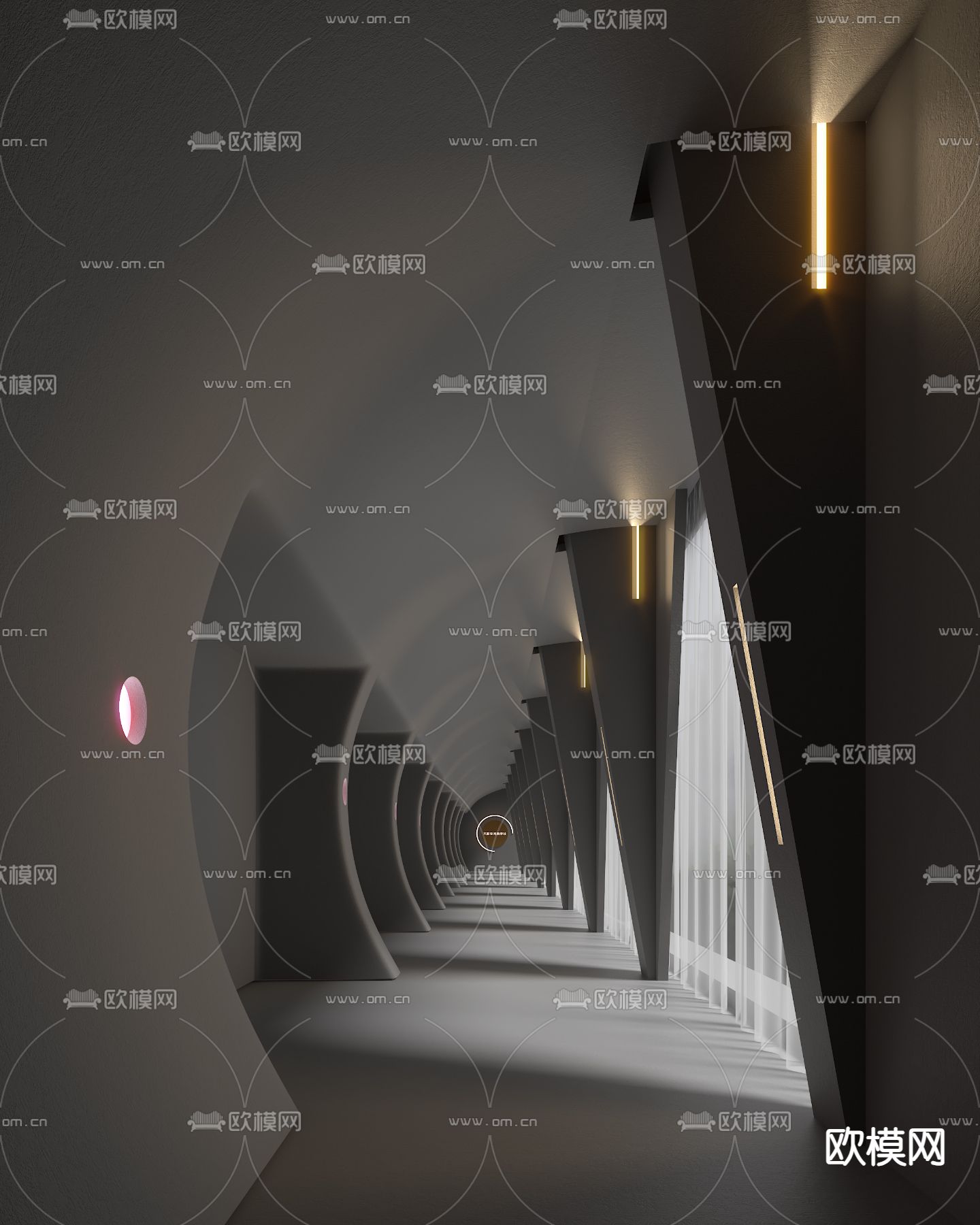 酒店走廊 过道3d模型下载