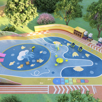  儿童游乐区su模型 