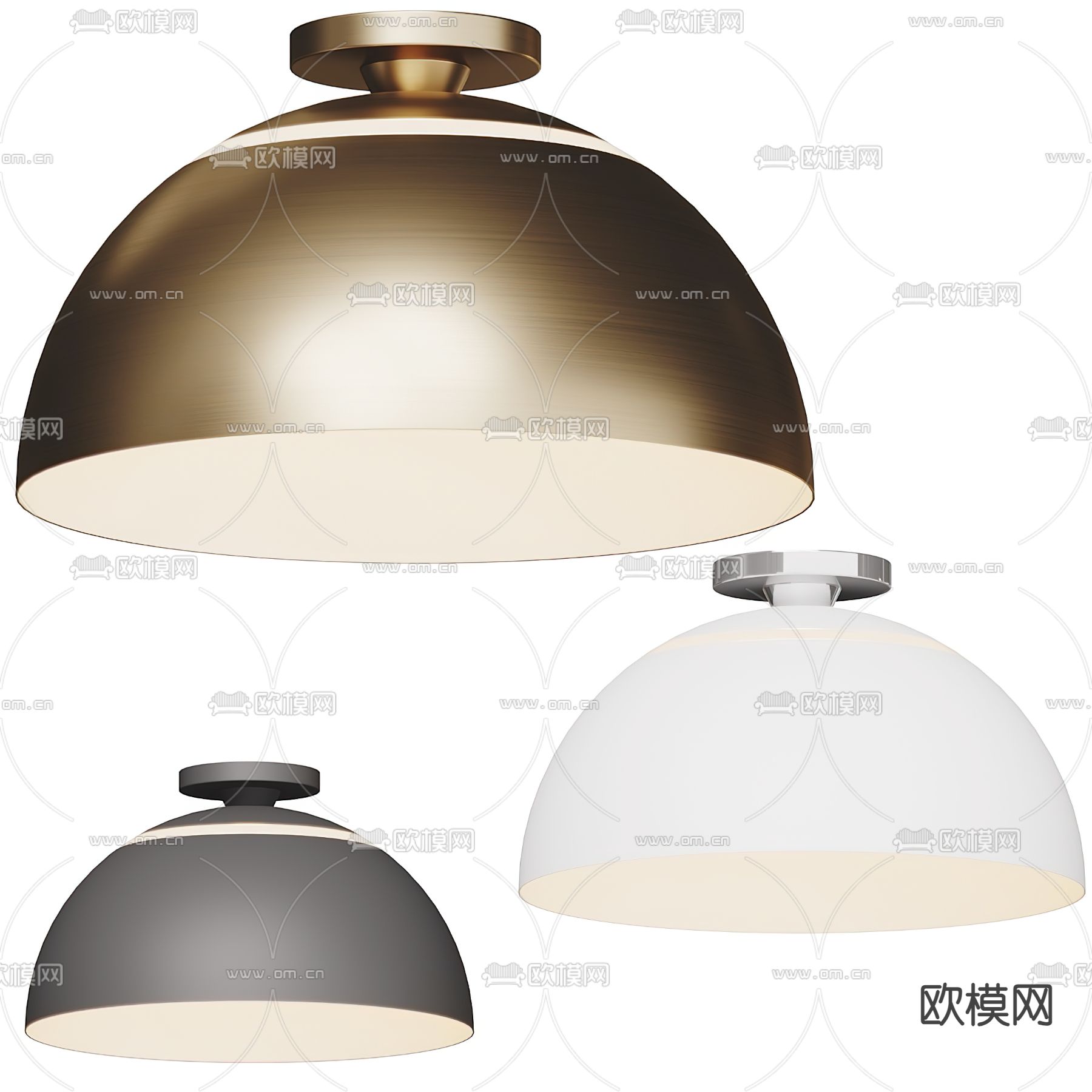 金属吸顶灯3d模型下载