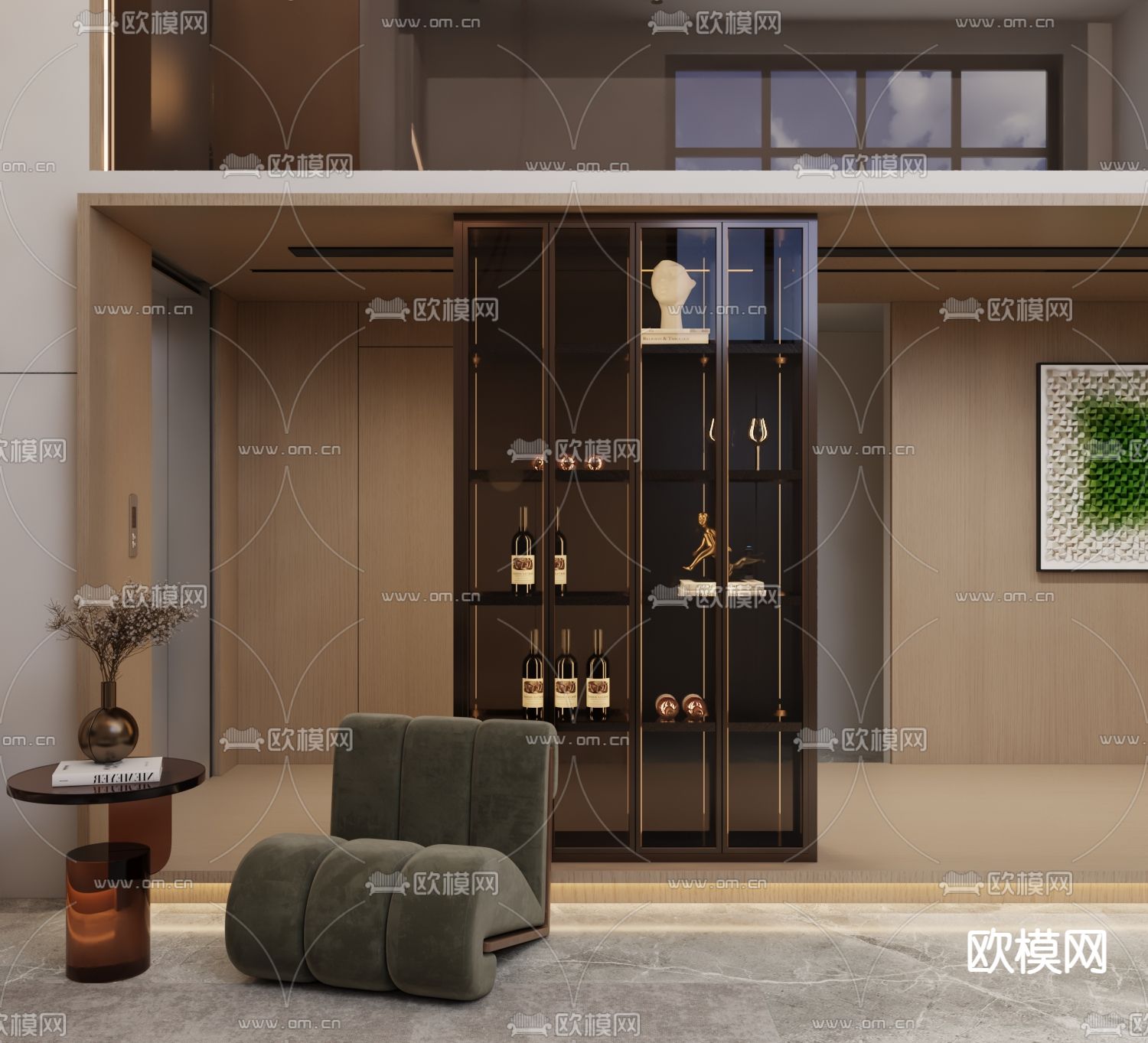 地下室 会客厅3d模型下载（渲染图3）