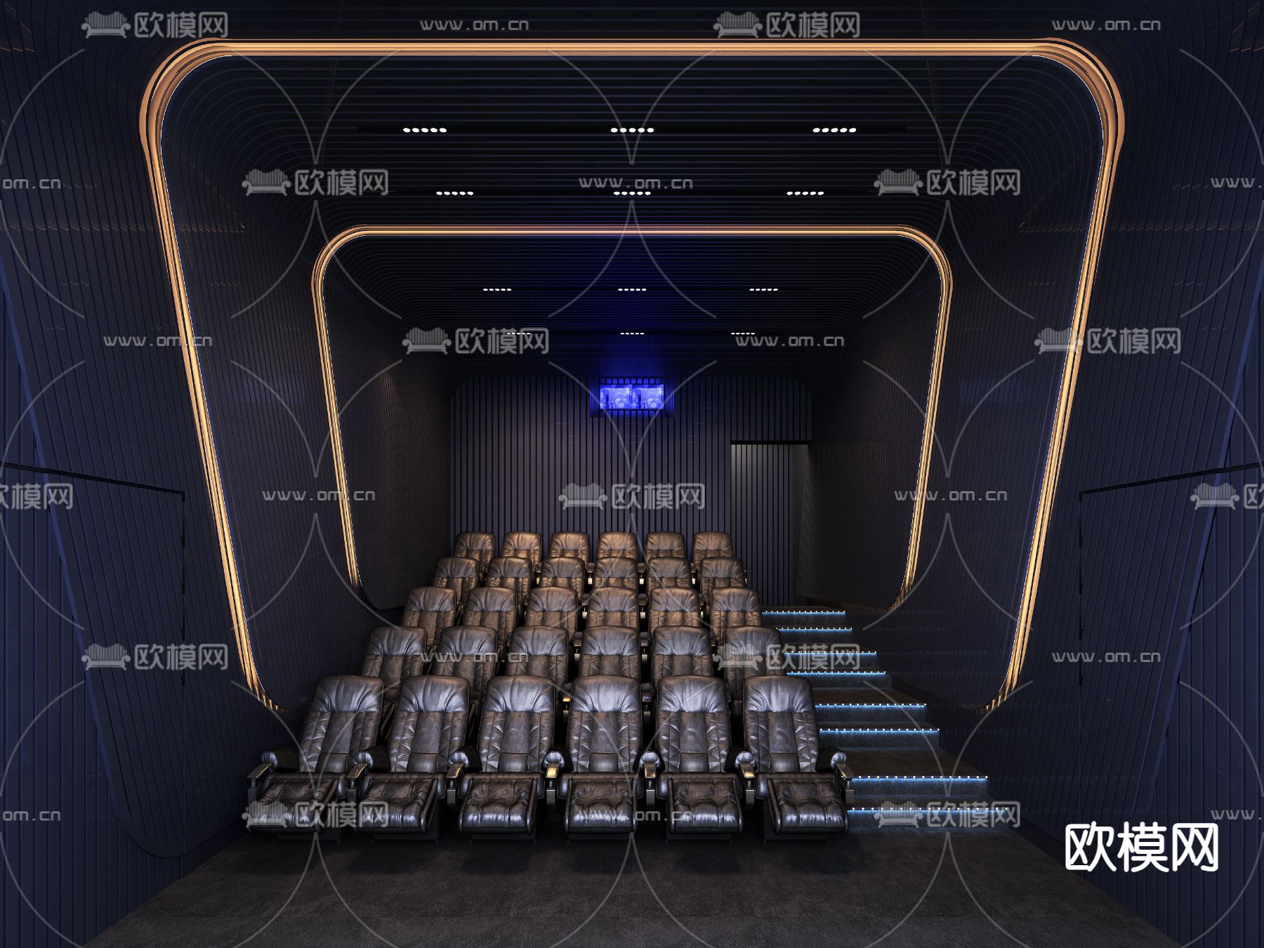 电影院 放映厅3d模型下载（渲染图1）