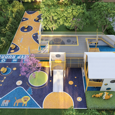  儿童游乐区su模型 