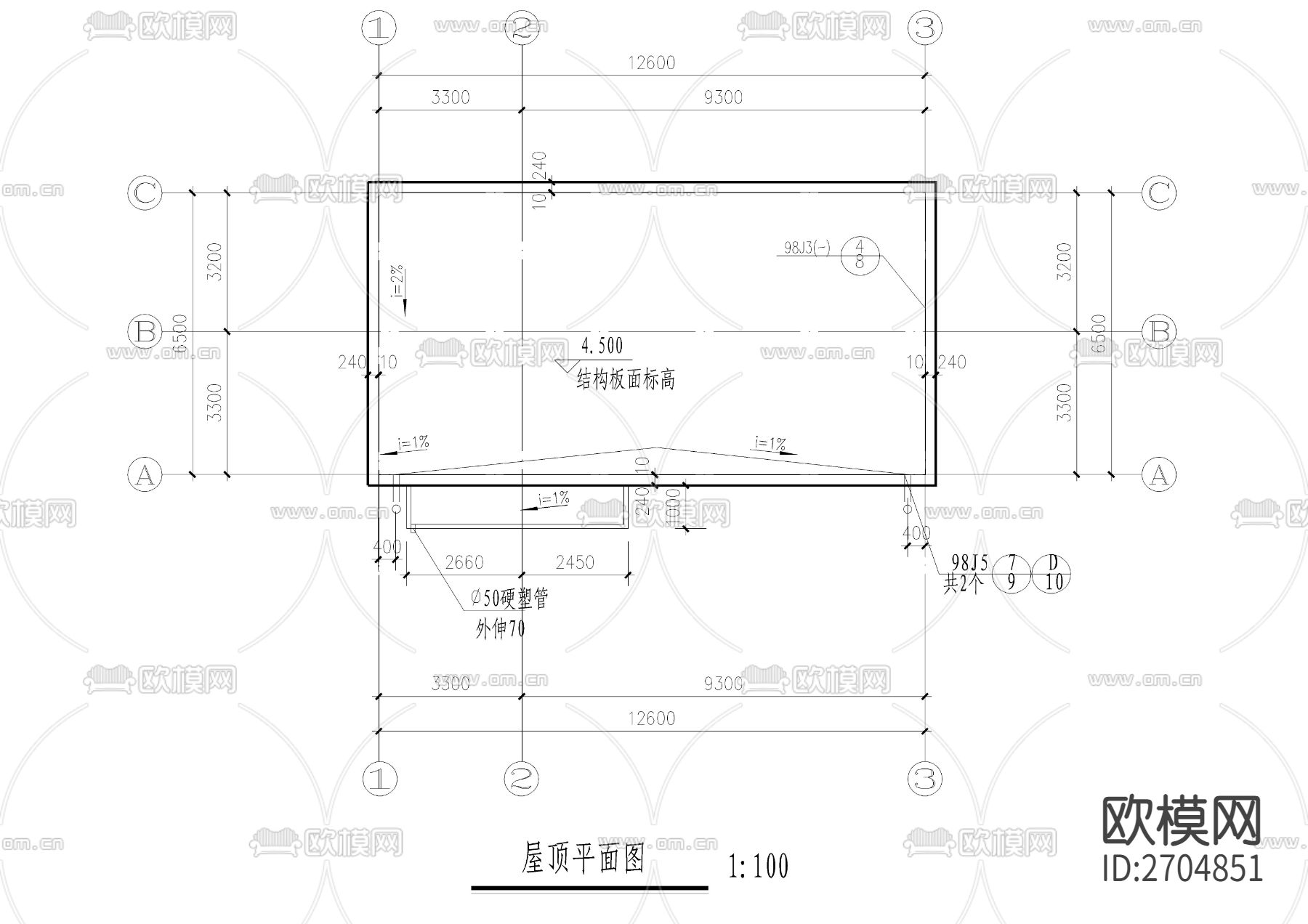 建筑结构cad施工图下载（渲染图5）