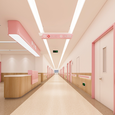  儿童医院 护士站su模型 