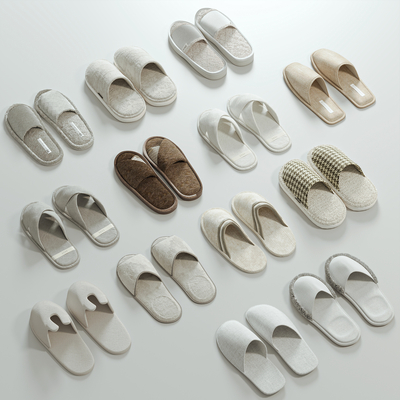  现代拖鞋su模型 