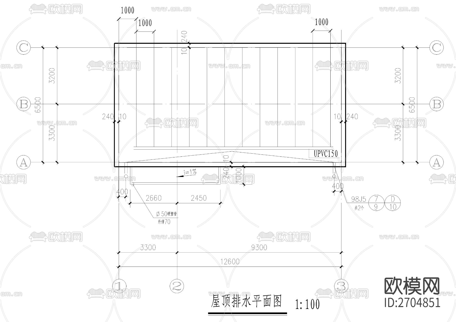建筑结构cad施工图下载（渲染图2）