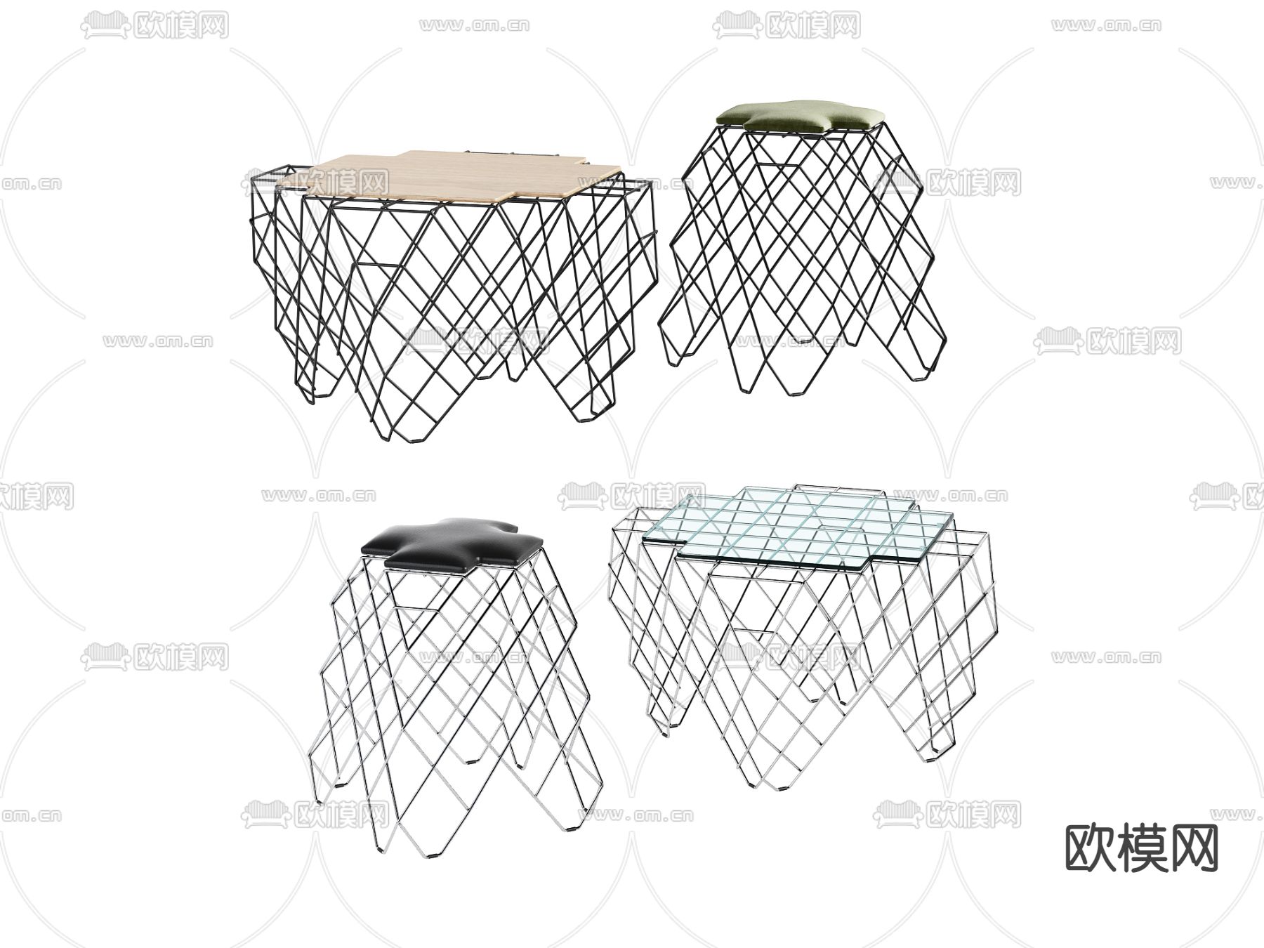 铁艺凳子 坐凳3d模型下载