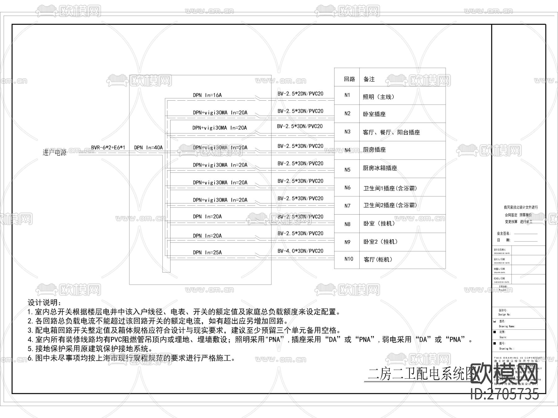 配电系统cad图纸下载（渲染图4）