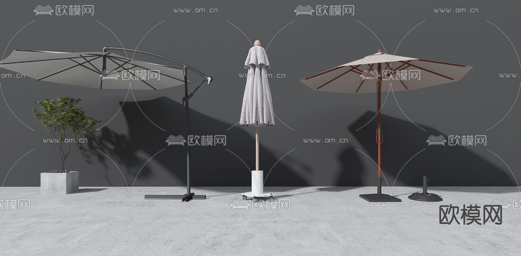 户外伞 遮阳伞 折叠伞3d模型下载_ID14147253_3dmax免费模型-欧模网