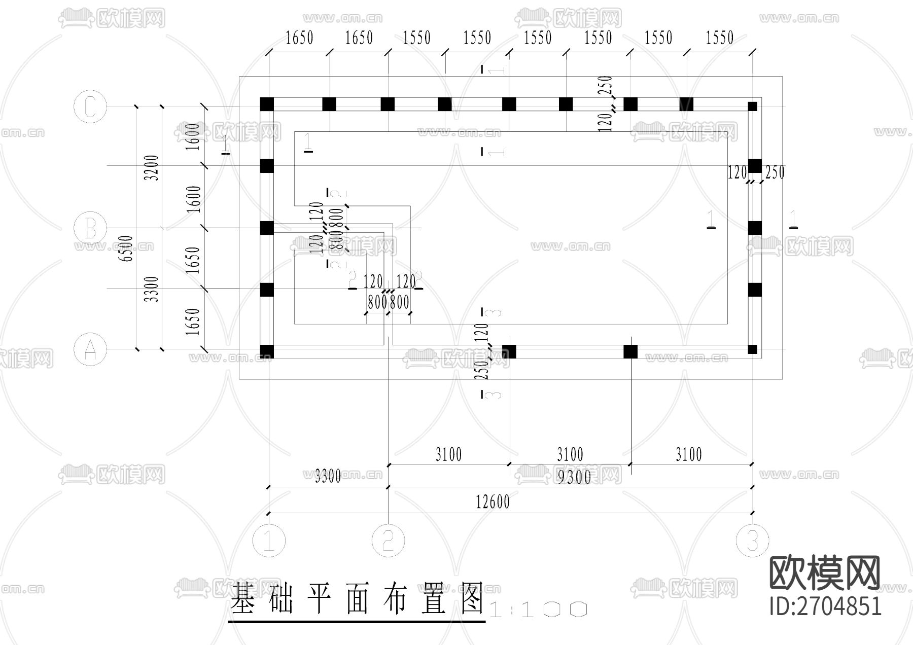 建筑结构cad施工图下载（渲染图6）