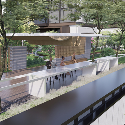 景观廊架 休闲亭su模型