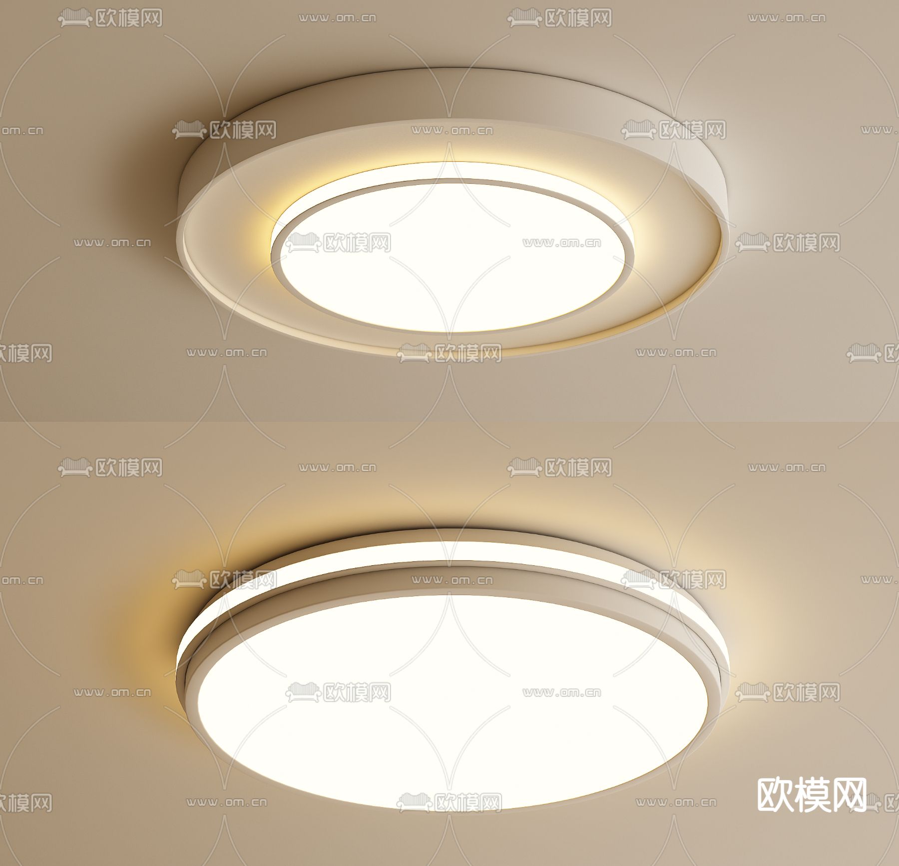 北欧吸顶灯3d模型下载