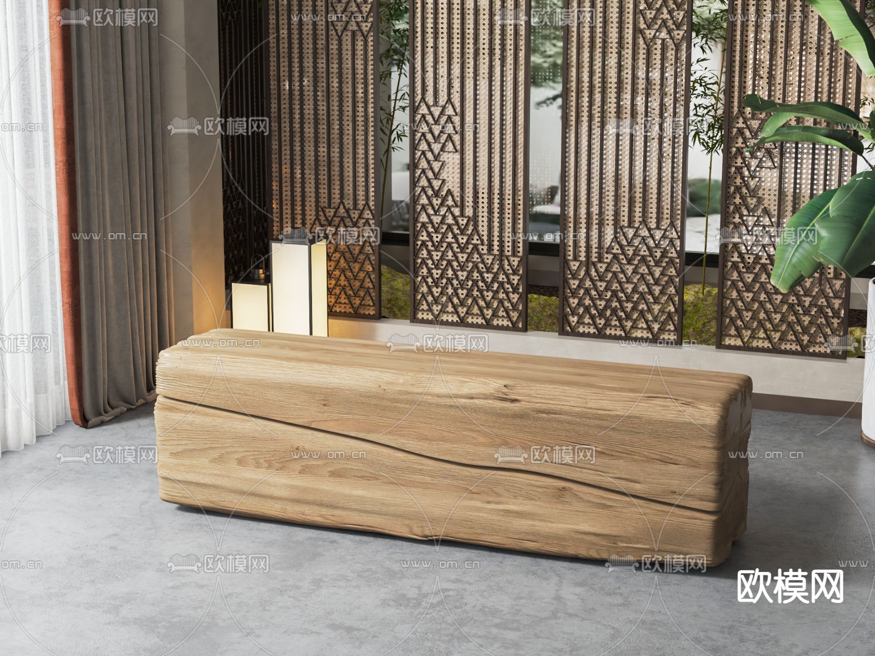 凳子 长凳 木凳3d模型下载