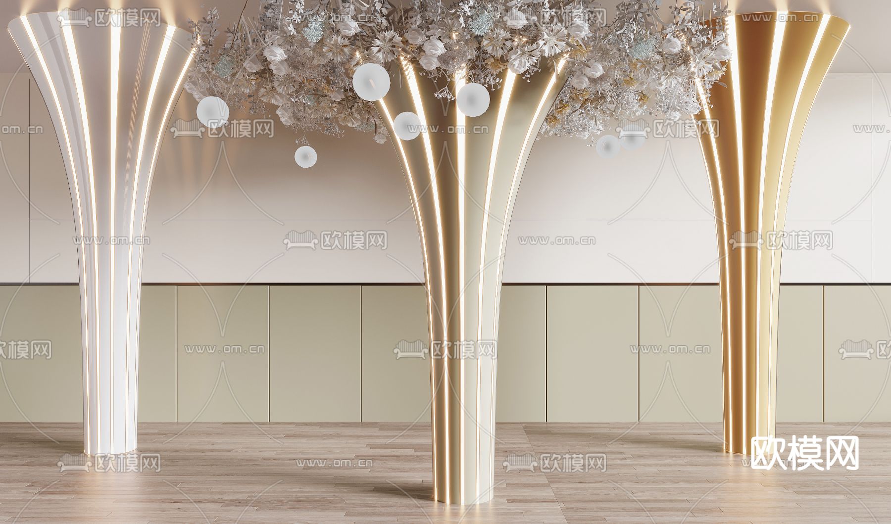 异形柱子 装饰柱 造型包柱3d模型下载