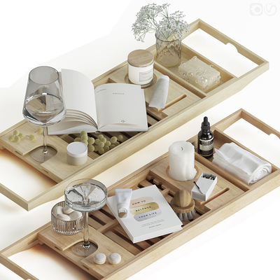  现代洗浴用品su模型 