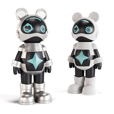  暴力熊雕塑 潮玩su模型 