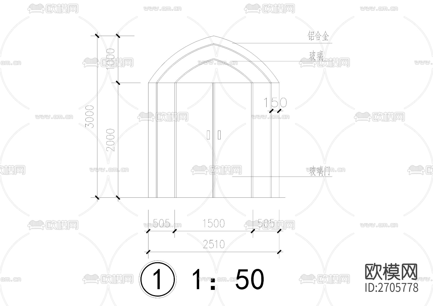 人行天桥cad大样详图下载（渲染图6）