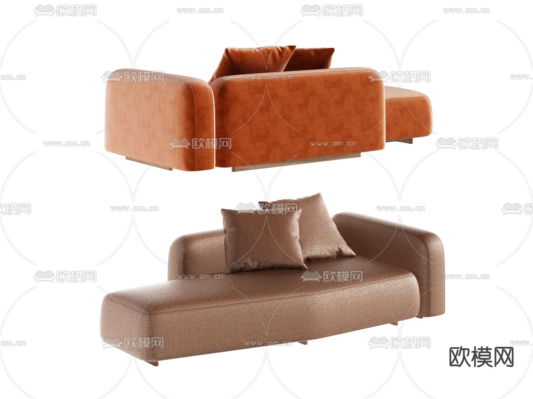 沙发 贵妃椅3d模型下载