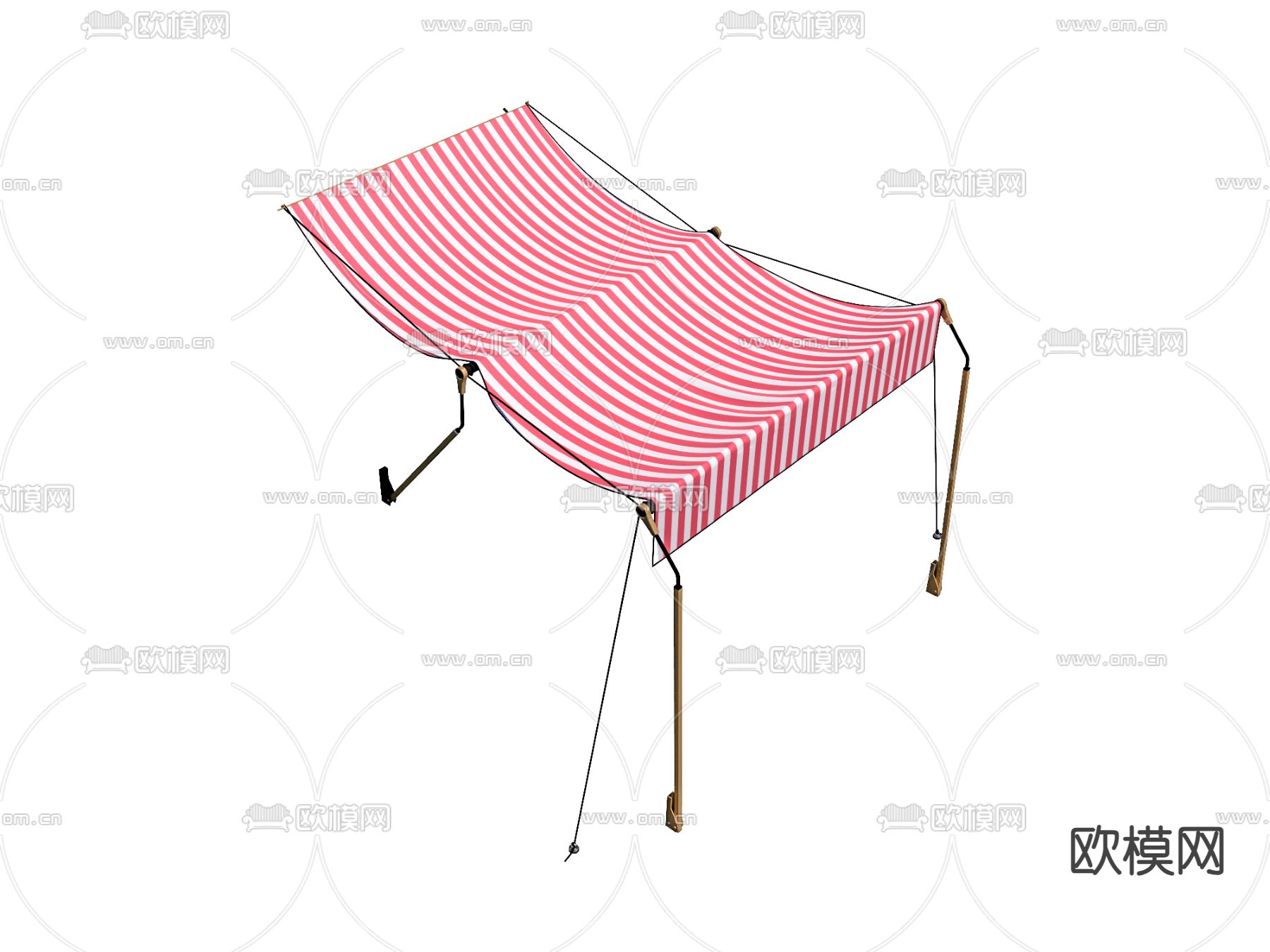 北欧张拉膜su模型下载（渲染图2）