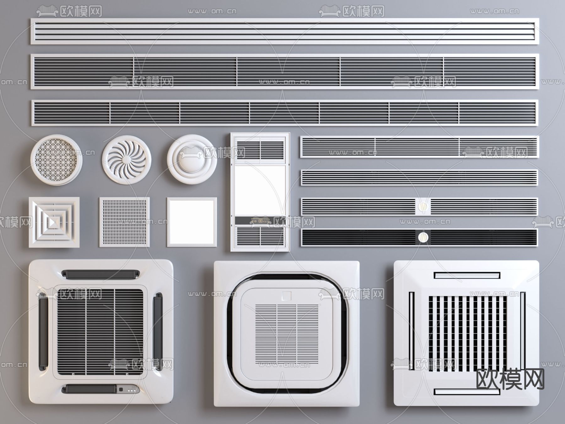 空调出风口 中央空调 出风口su模型下载（渲染图1）