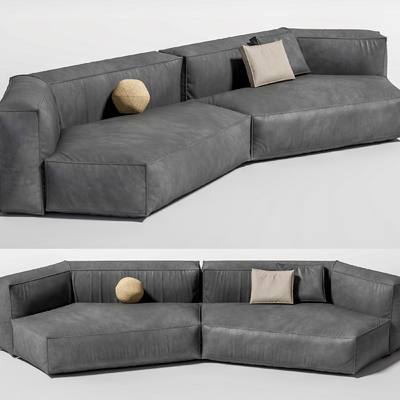 现代多人沙发su模型