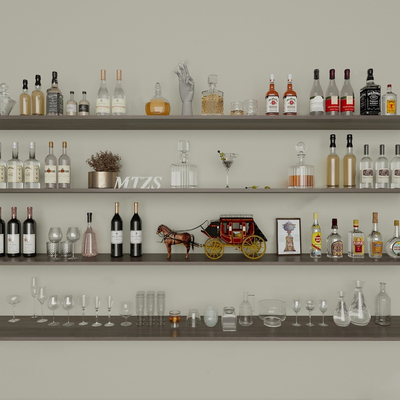  酒具 酒水su模型 