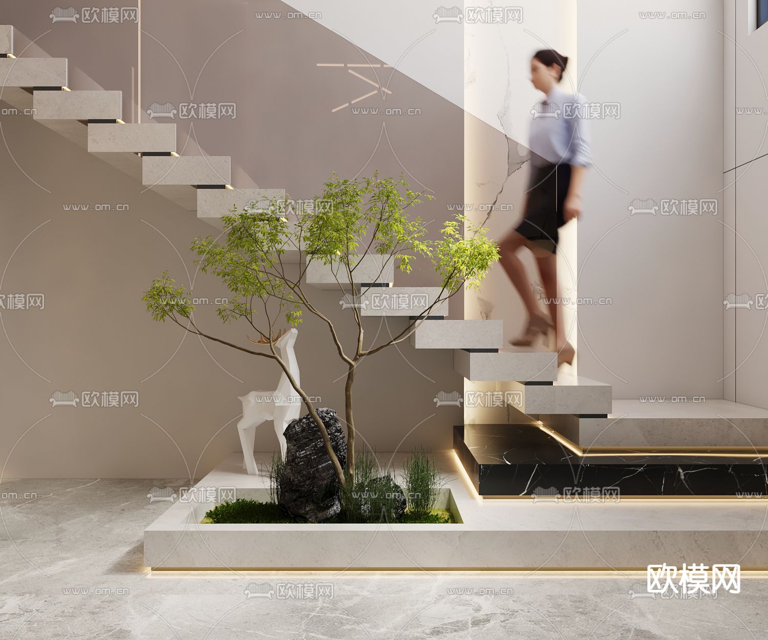 地下室 会客厅3d模型下载（渲染图2）