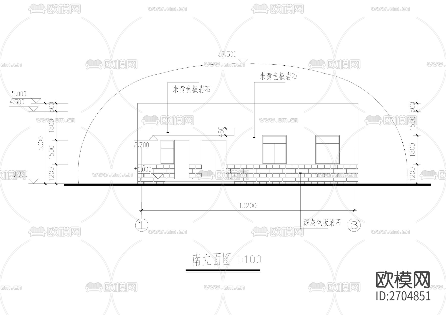 建筑结构cad施工图下载（渲染图8）