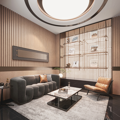  现代洽谈室su模型 