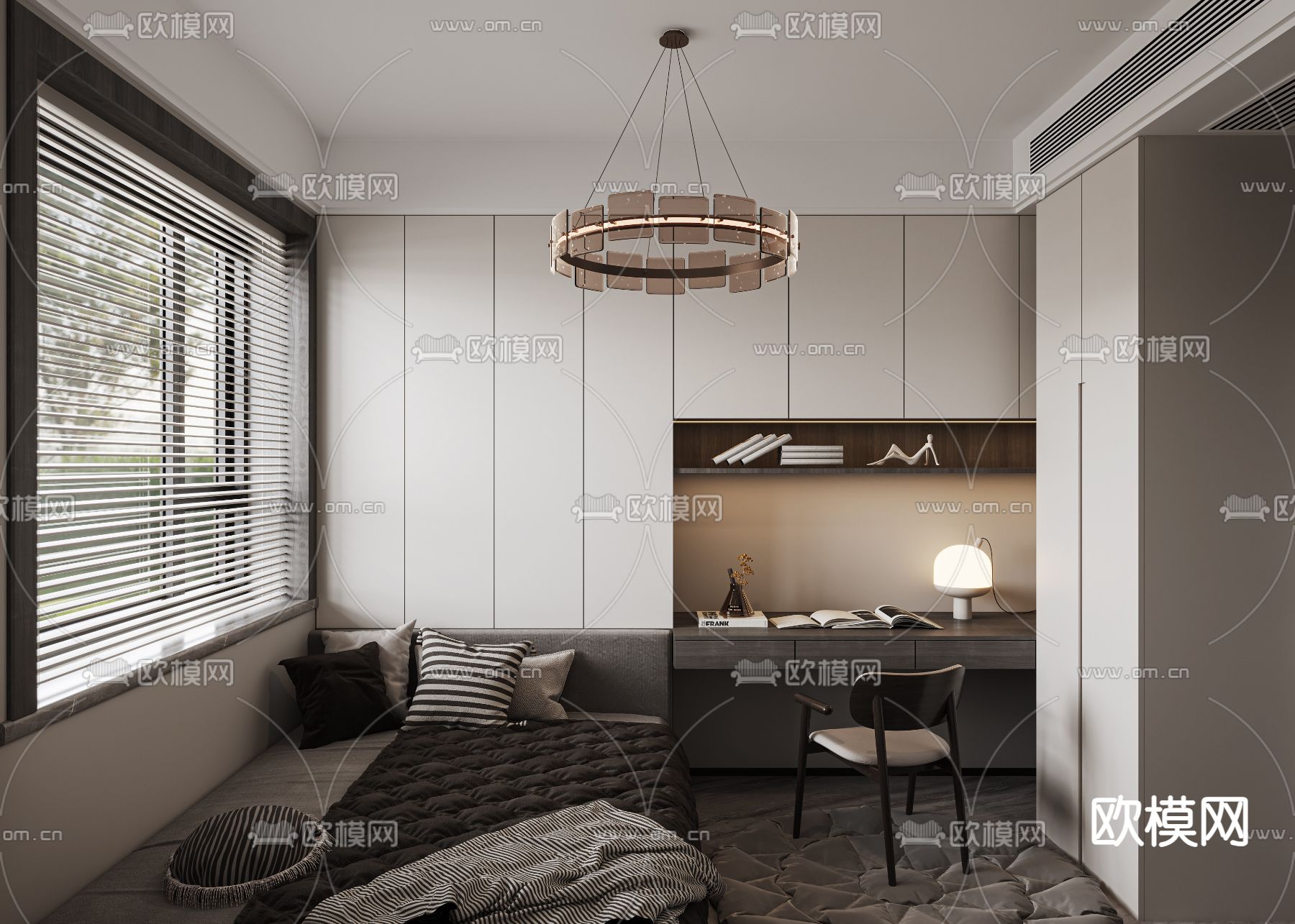 卧室 次卧 榻榻米3d模型下载