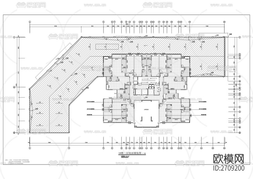 工業(yè)園長租公寓項目裝修改造cad施工圖下載(渲染圖3)