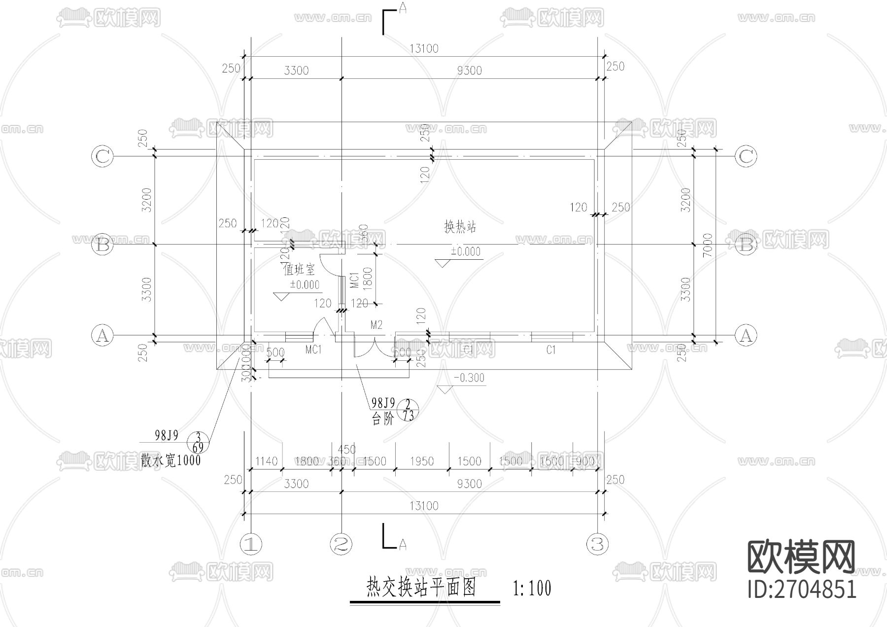 建筑结构cad施工图下载（渲染图3）