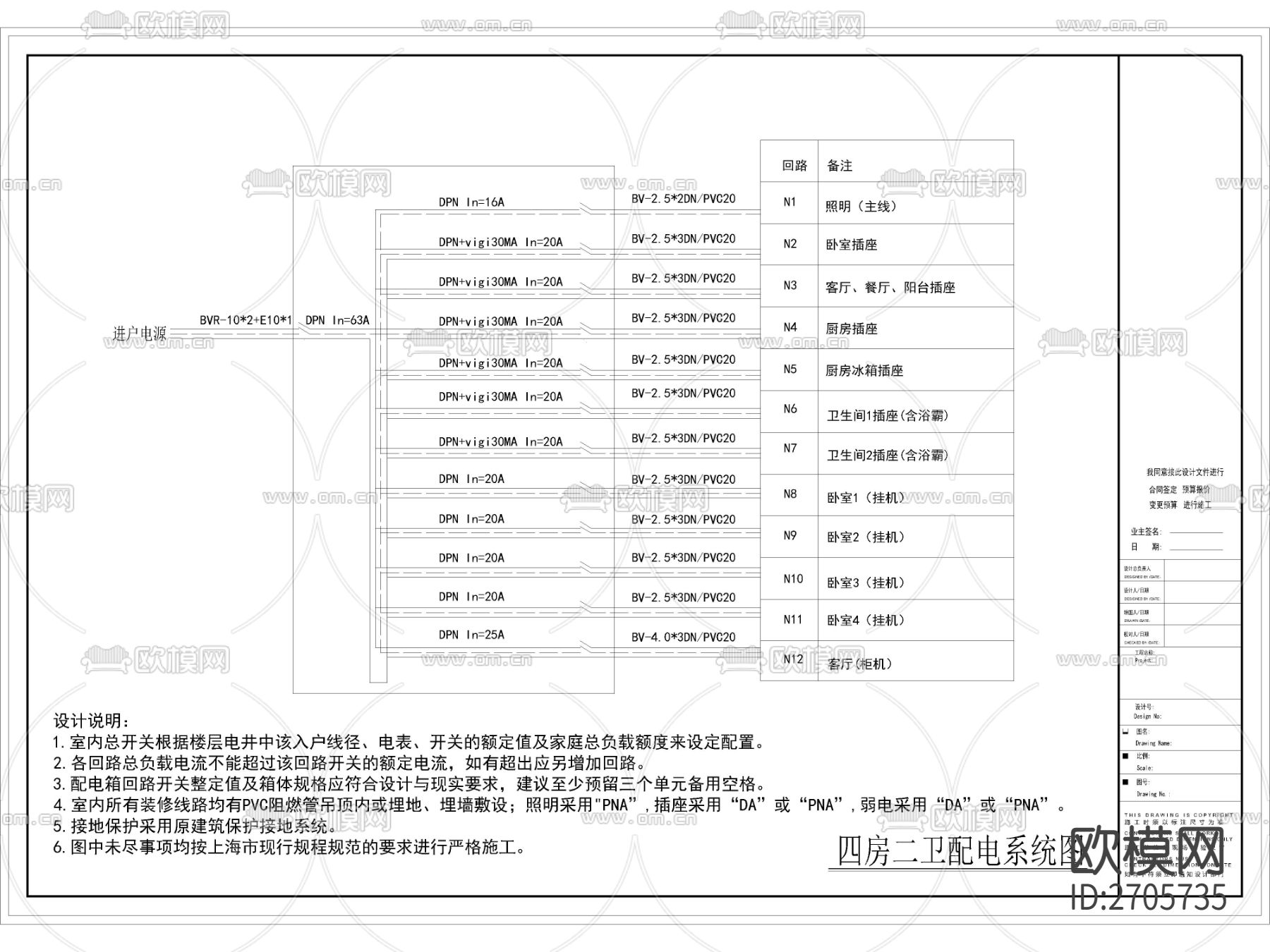 配电系统cad图纸下载（渲染图7）