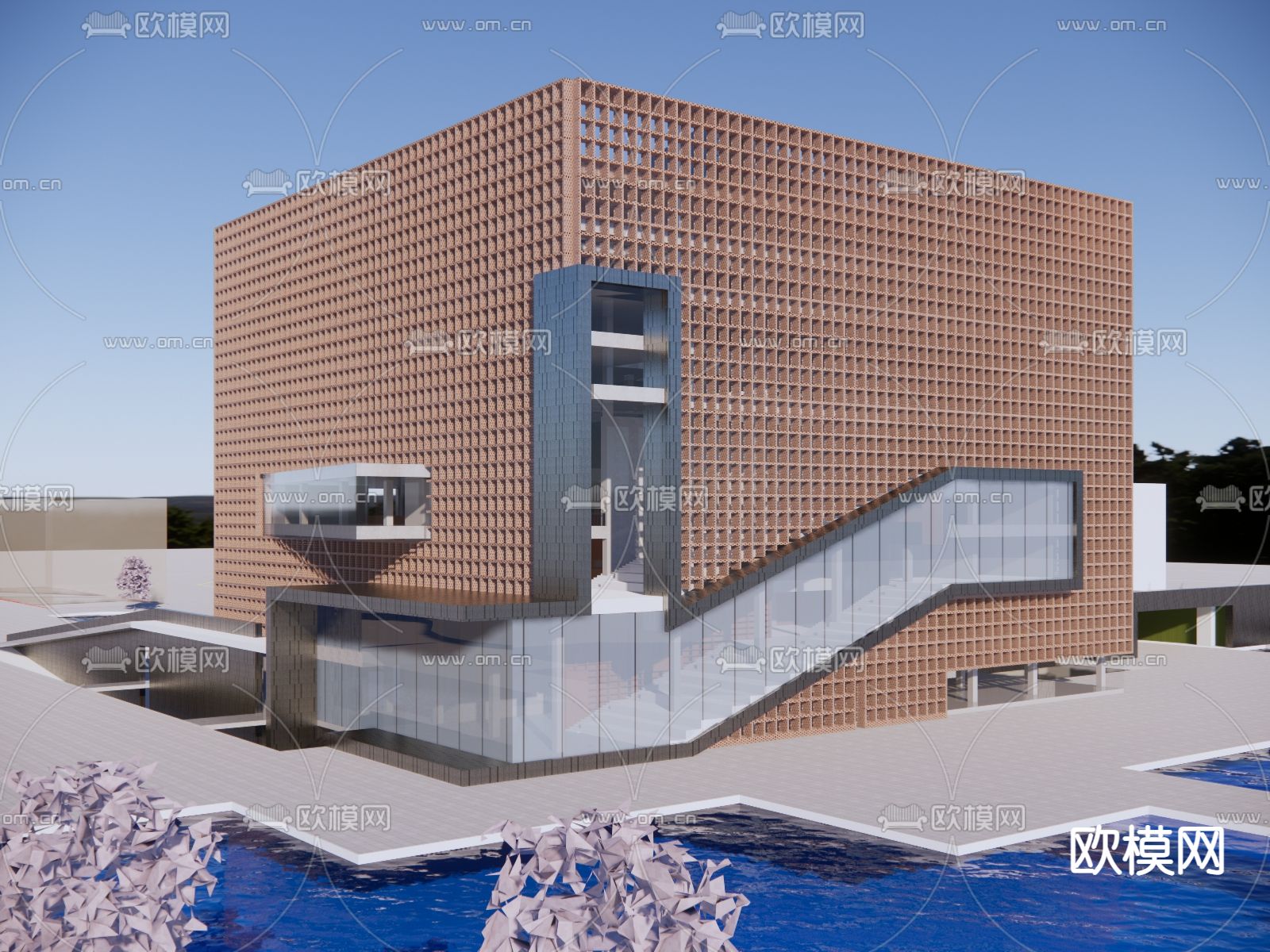 图书馆su模型下载（渲染图2）