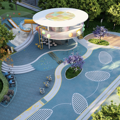  儿童游乐区su模型 