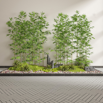  植物堆 竹子 苔石su模型 