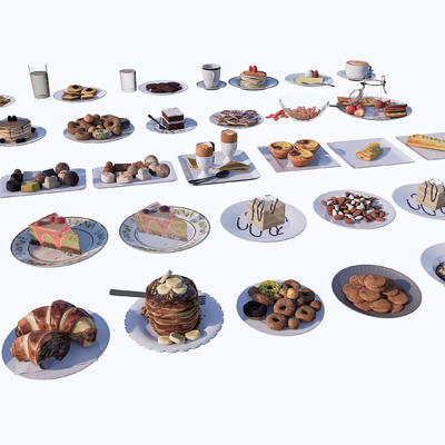  食物 餐碟 蛋糕 甜点su模型 