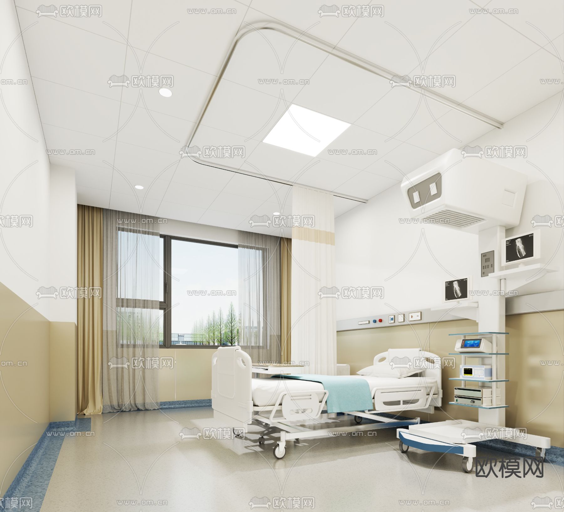 医院抢救室 病房3d模型下载_ID14149636_3dmax免费模型-欧模网