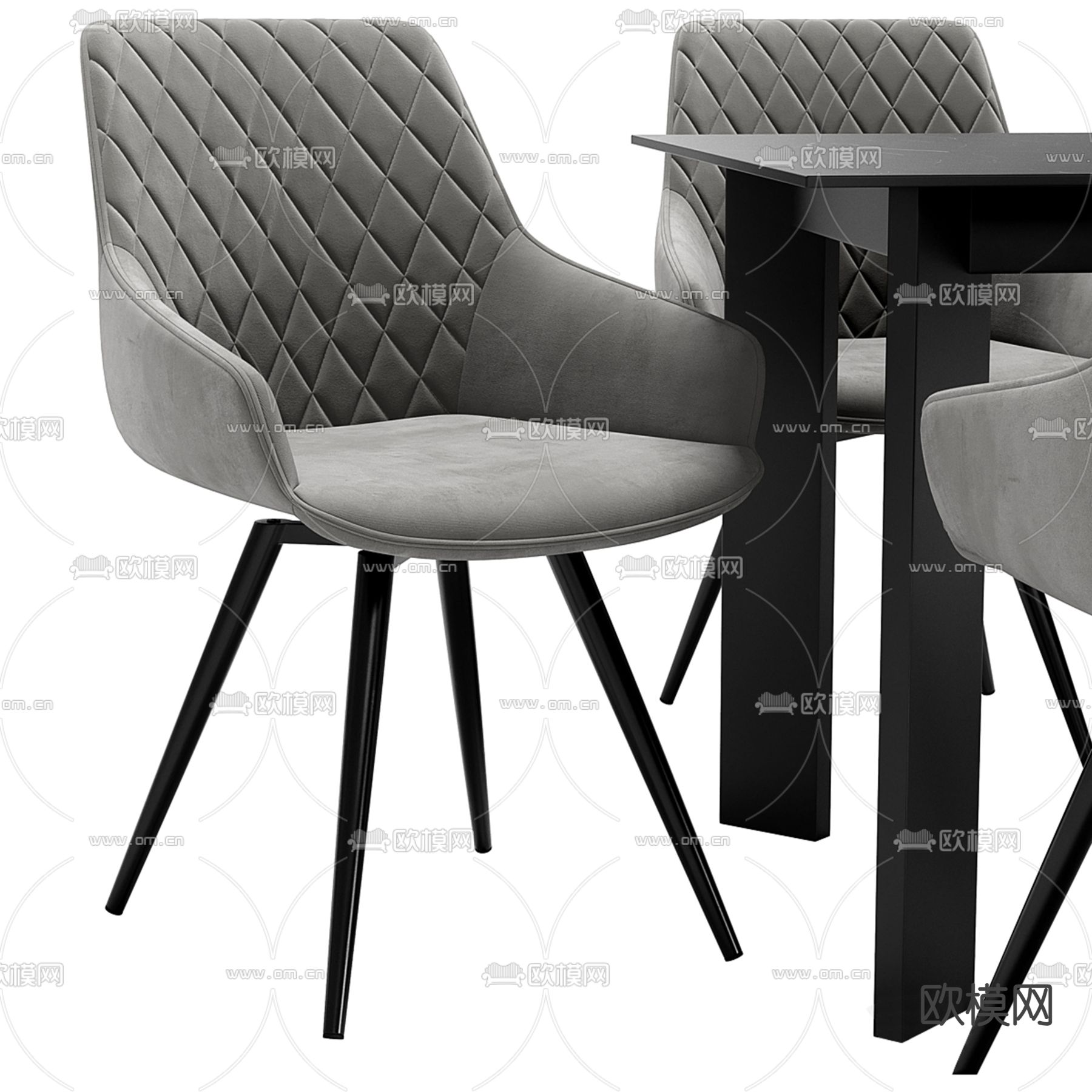 concept  餐桌椅3d模型下载（渲染图3）