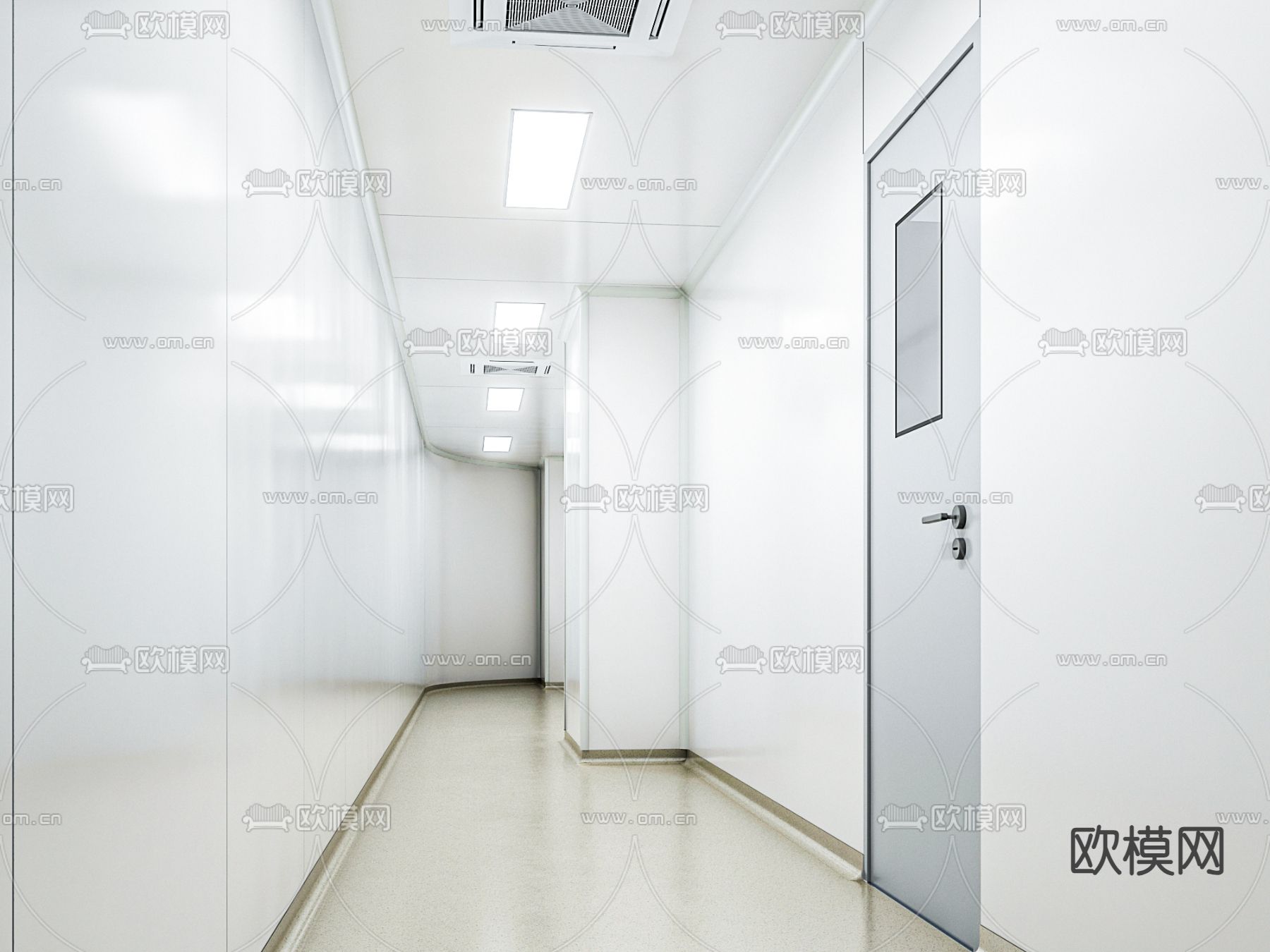 实验室 走廊3d模型下载（渲染图4）
