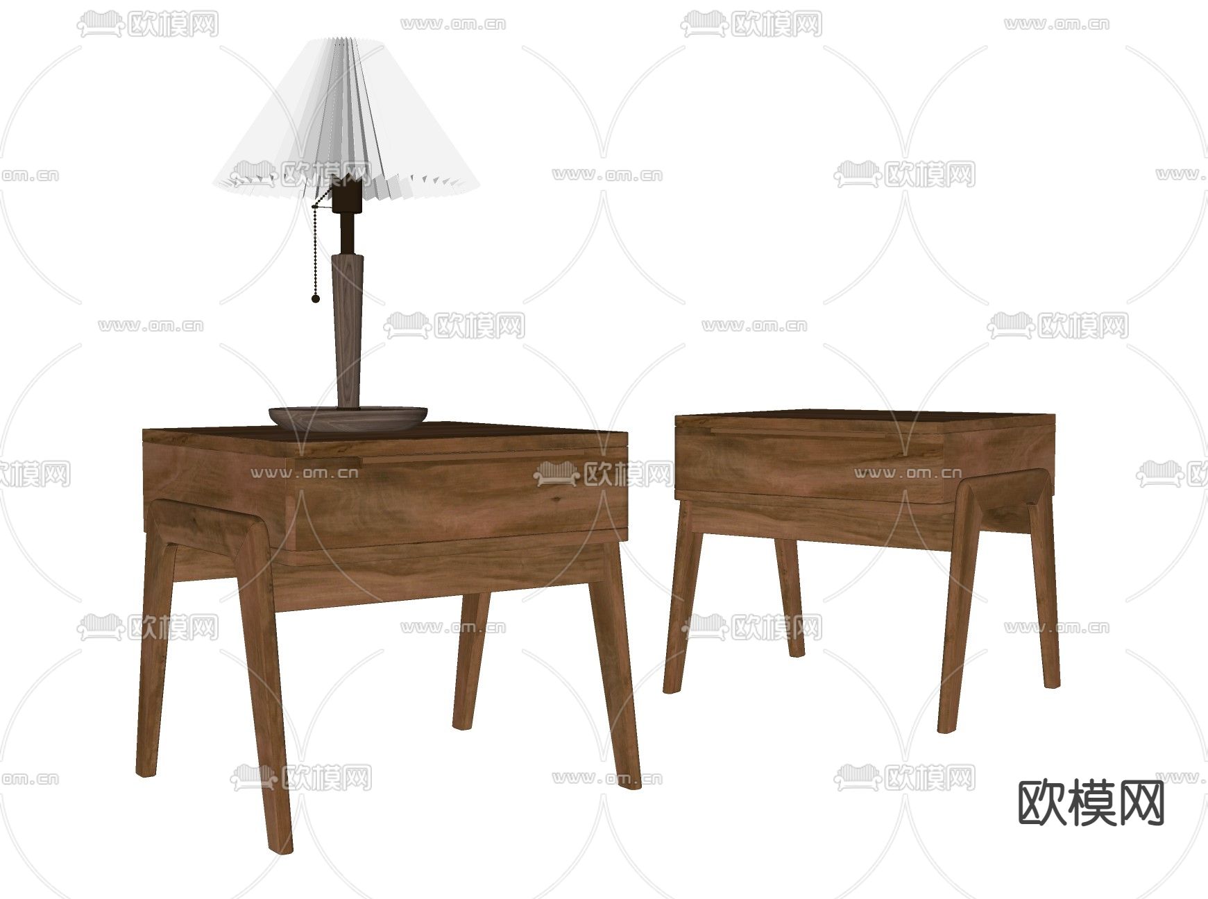 床头柜su模型下载（渲染图2）