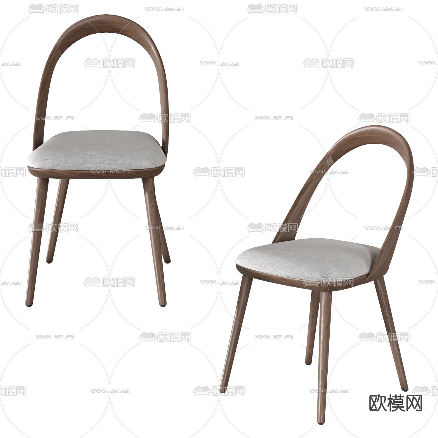北欧椅子 餐椅3d模型下载